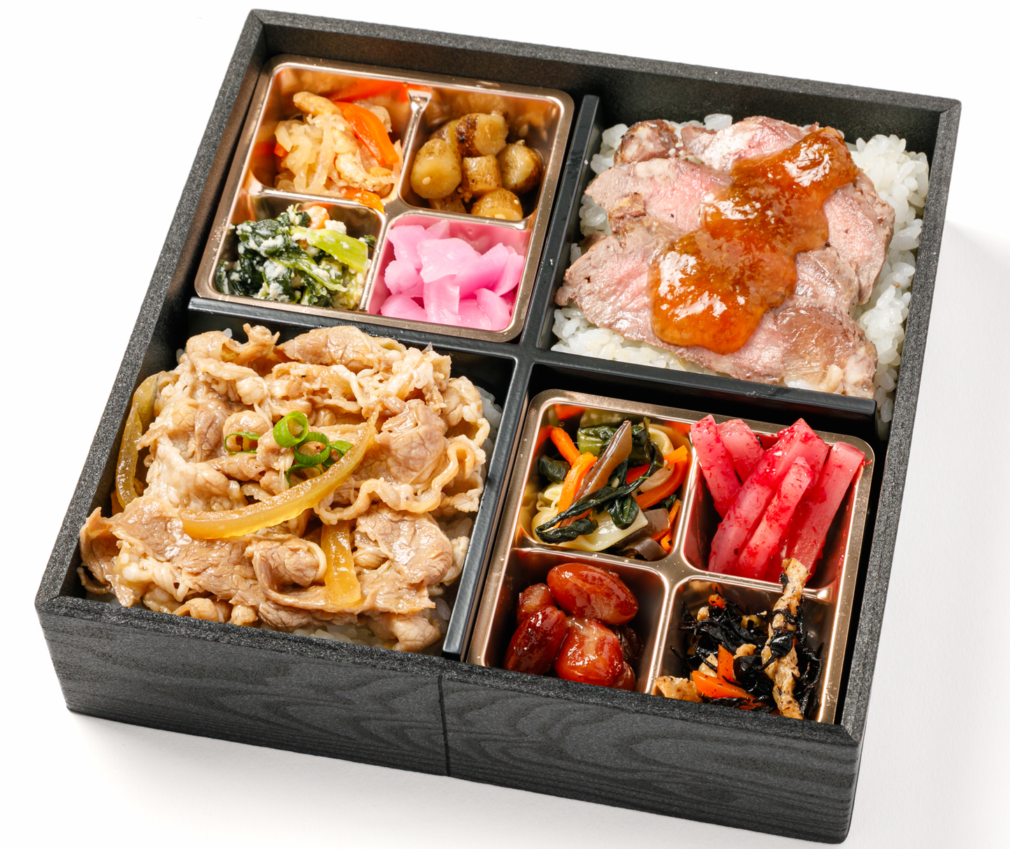 ⑮牛ロースステーキとやわらか牛飯の特選御膳