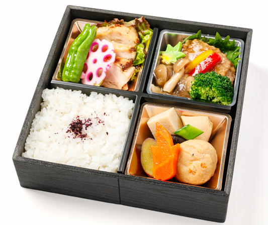 ㊷ハラール鶏の照り焼きと和風ハンバーグ弁当