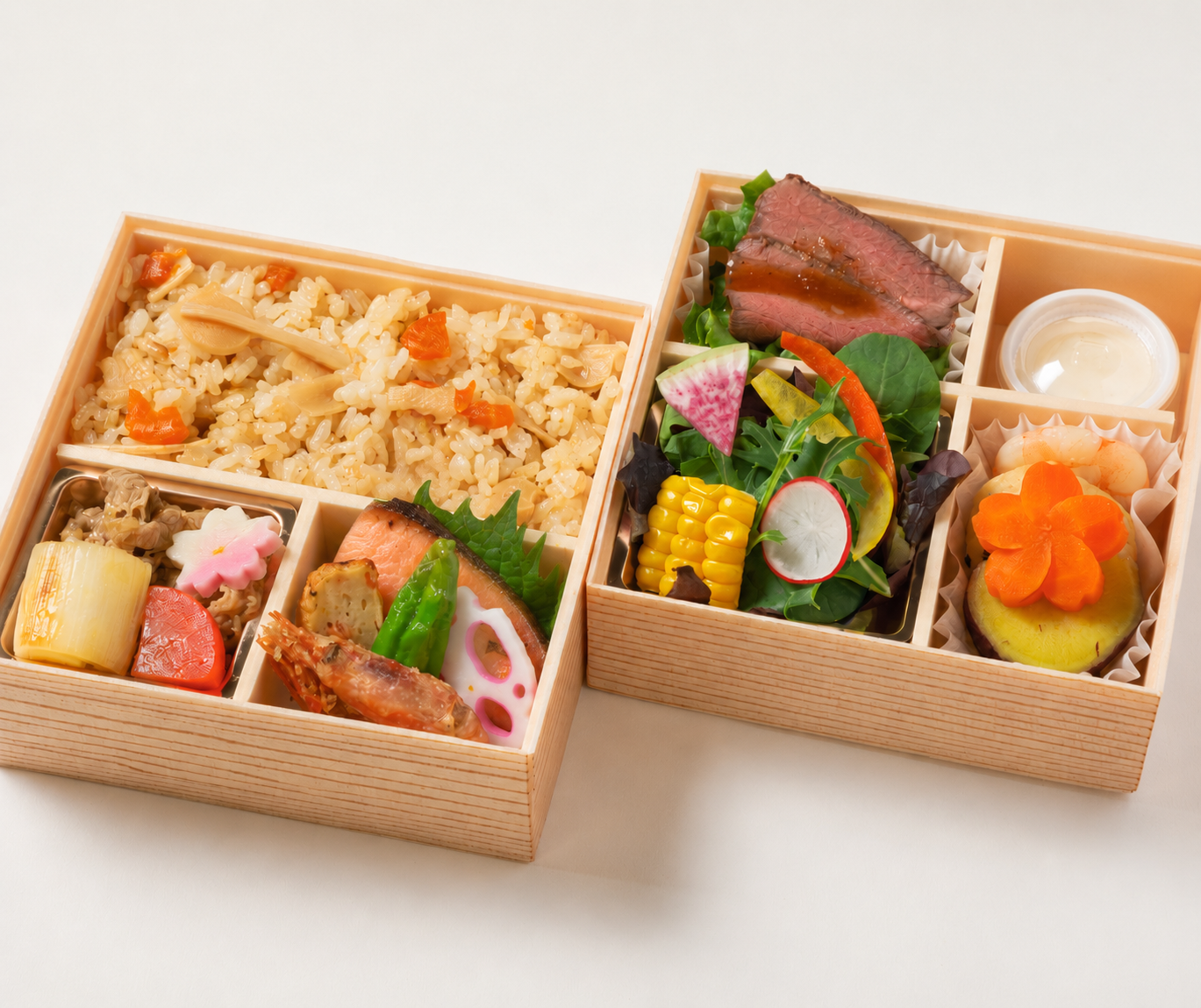 ⑨桂特選懐石御膳2段（鮭） – 懐石弁当 桂